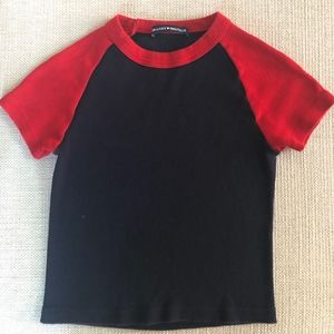 Brandy Melville Cropped Bella Short Sleeve Top